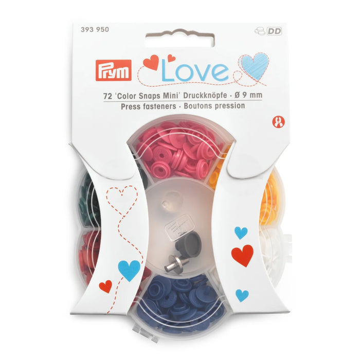 Prym Love Snap Bx 9mm 72Pc Asst