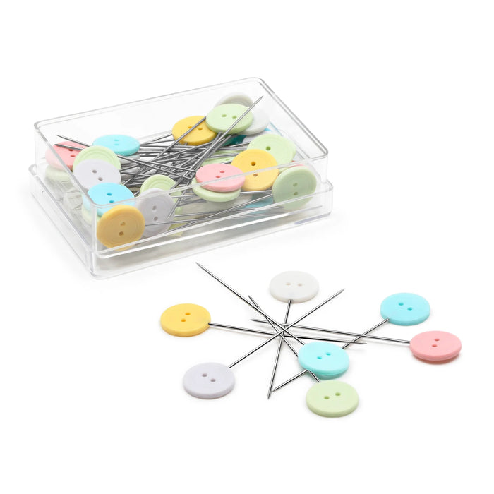 67 Flat Button Head Pins, Assorted, 50 pc