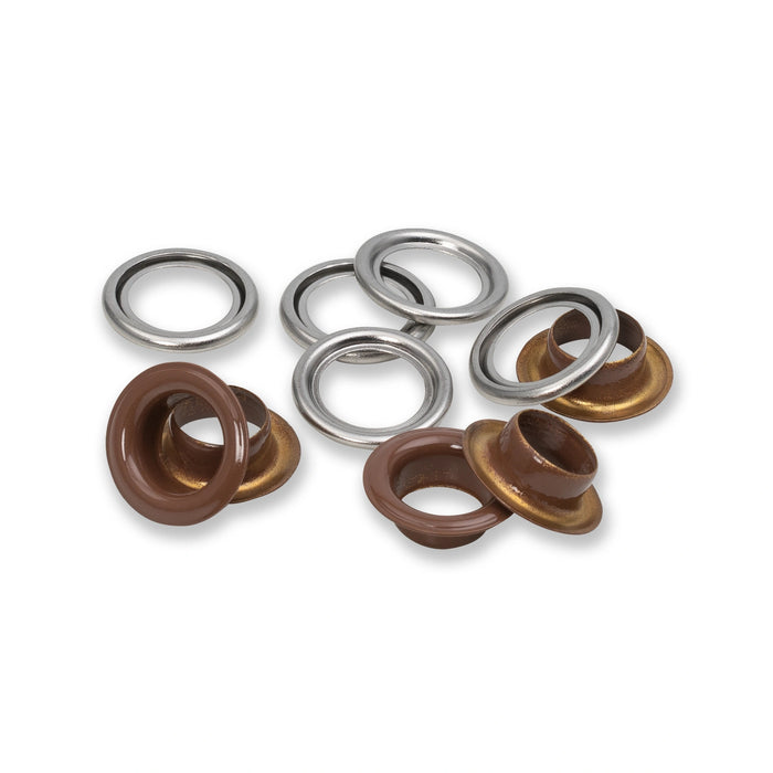 *-- PRESALE--* Eyelets with washers 11 mm d.brown 20pc