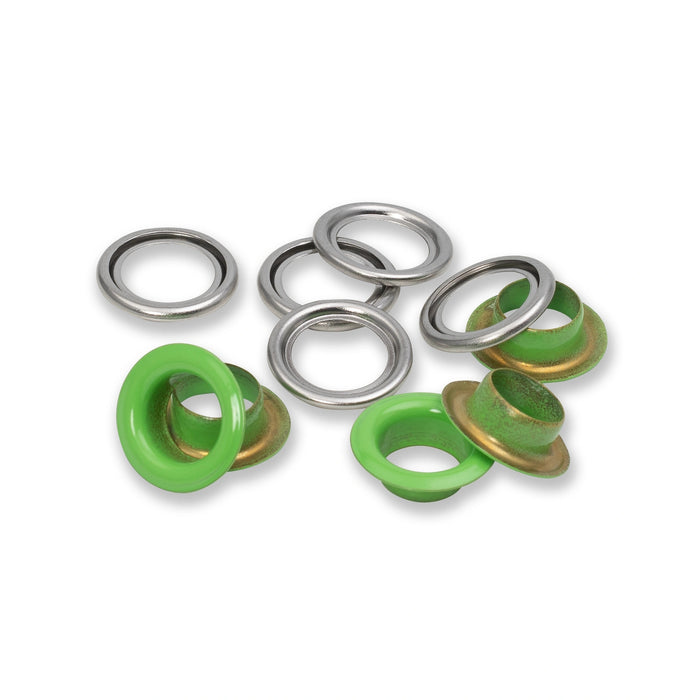 *-- PRESALE--* Eyelets with washers 11 mm lightgreen20pc