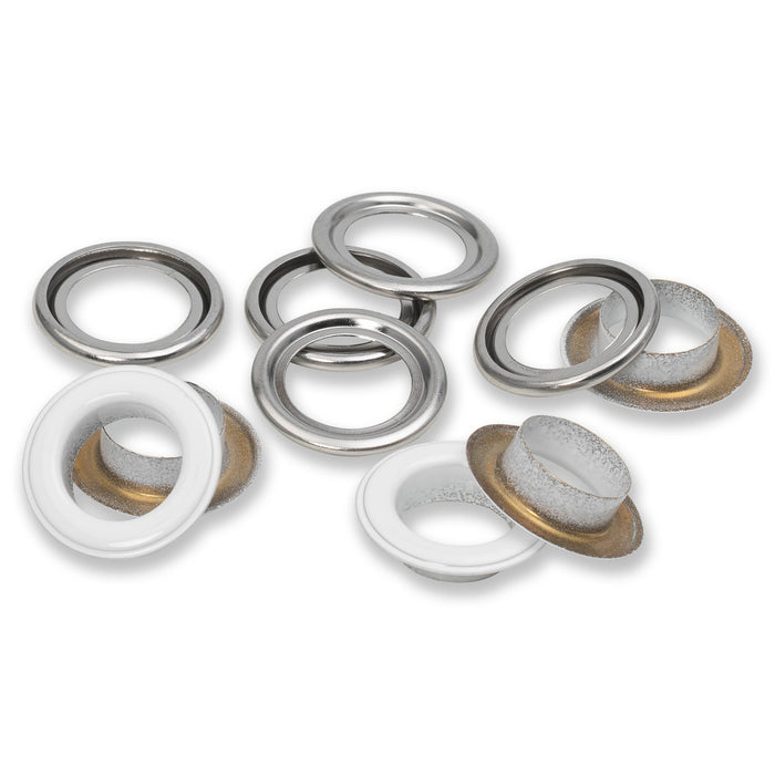 *-- PRESALE--* Eyelets with washers 14 mm white 15pc