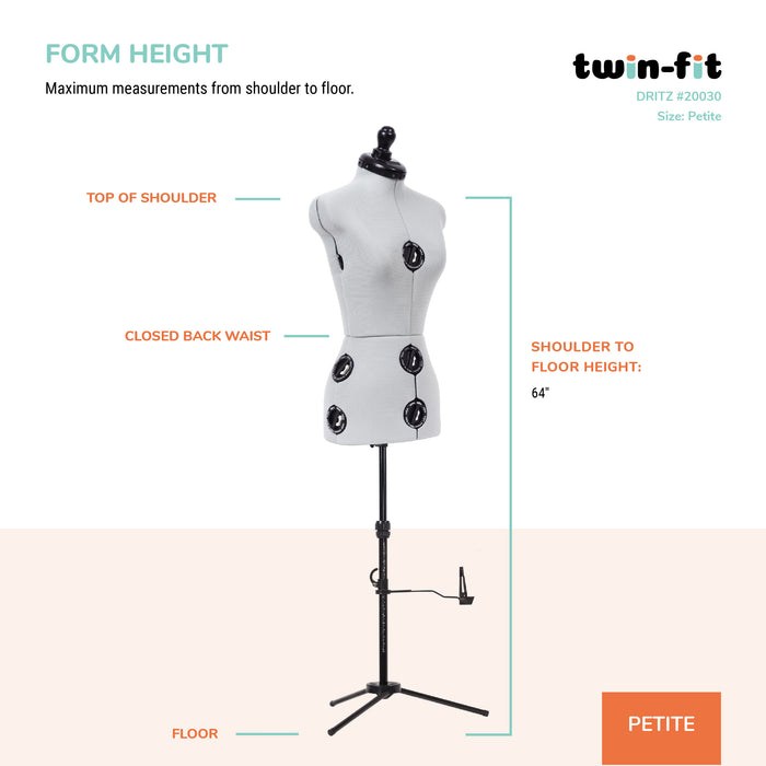 Twin-Fit Adjustable Dress Form, Petite