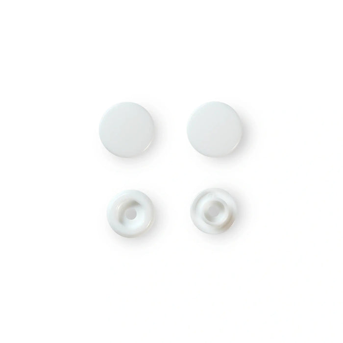 *-- PRESALE--* COLOR Snaps 12.4 mm white 30pc