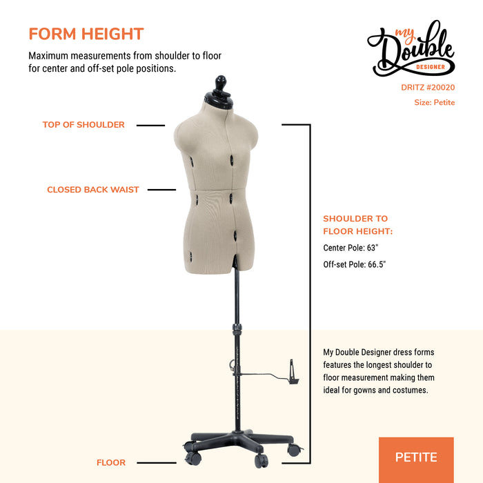 My Double Designer Adjustable Dress Form, Petite