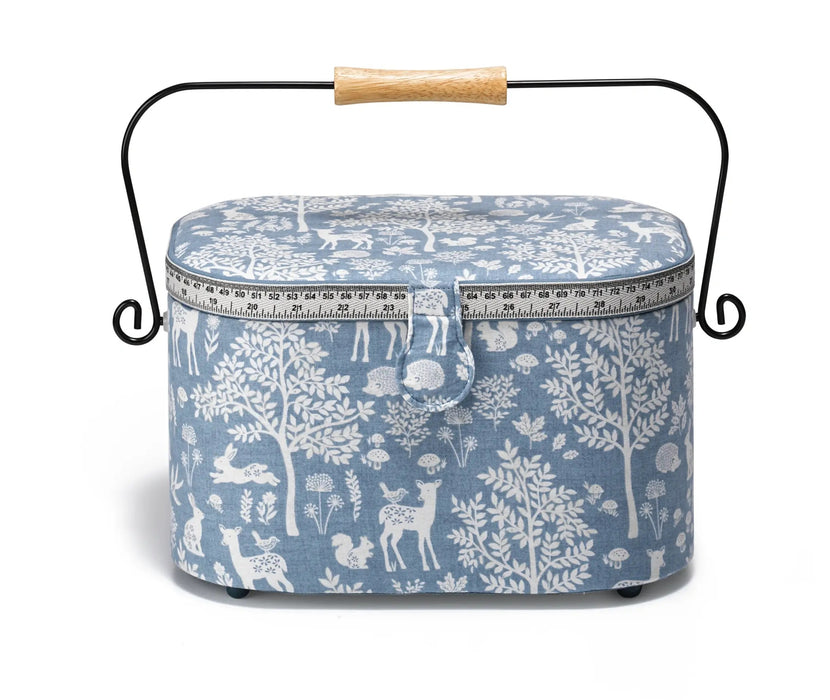 Sewing Basket L Oval Woodland