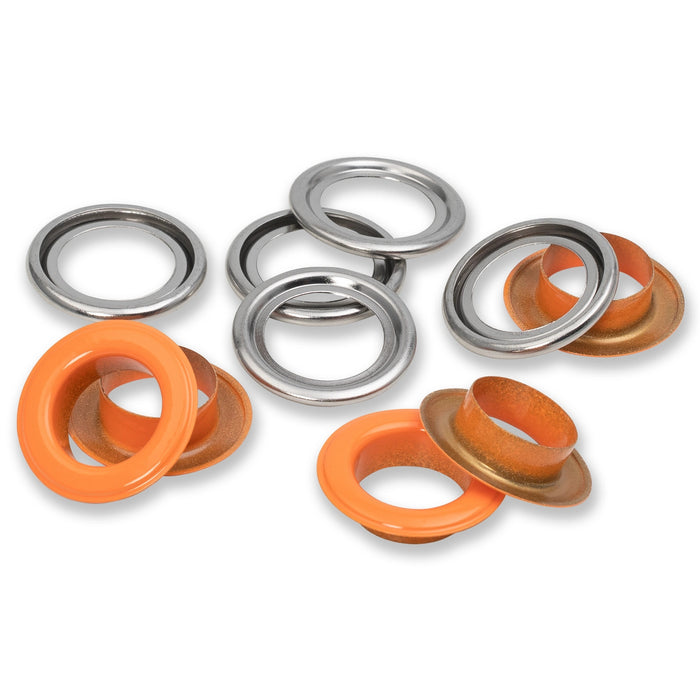 *-- PRESALE--* Eyelets with washers 14 mm orange 15pc