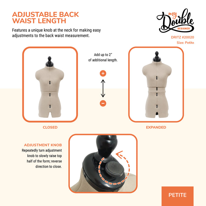 My Double Designer Adjustable Dress Form, Petite