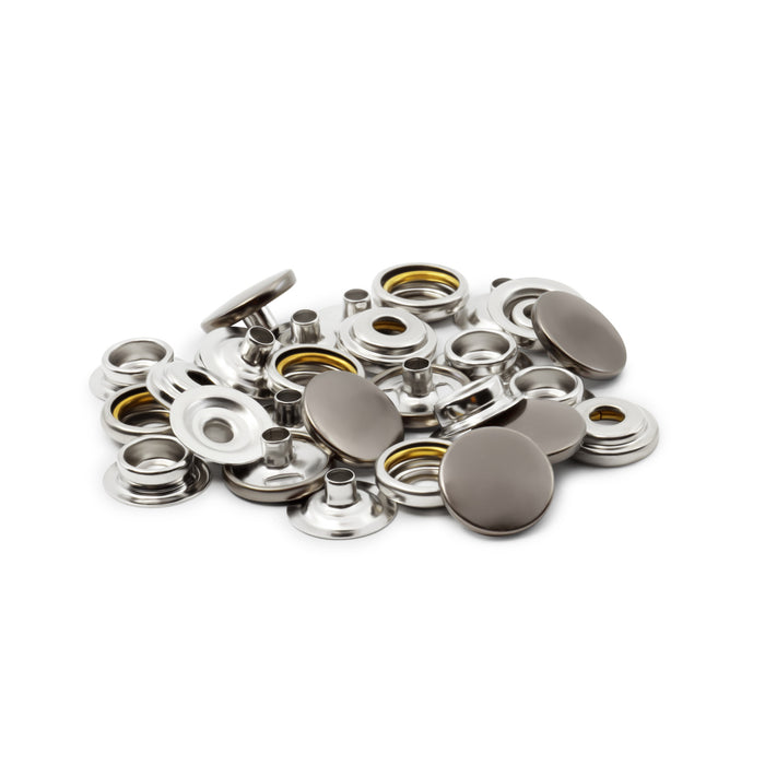 5/8" Heavy Duty Snaps, 7 Sets, Gunmetal