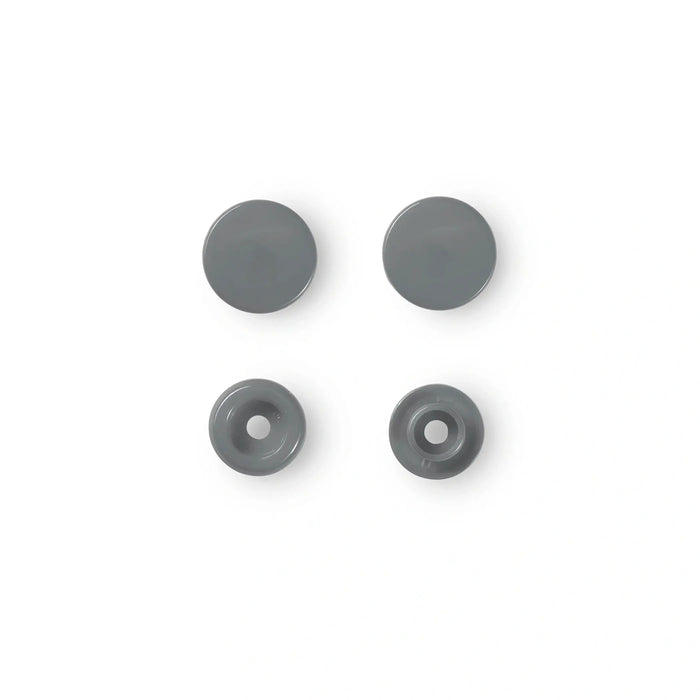 *-- PRESALE--* COLOR Snaps 12.4 mm silver grey 30pc