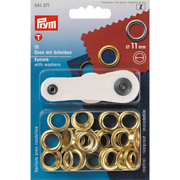 *-- PRESALE--* Eyelets with washers 11 mm gold with tools 15pc