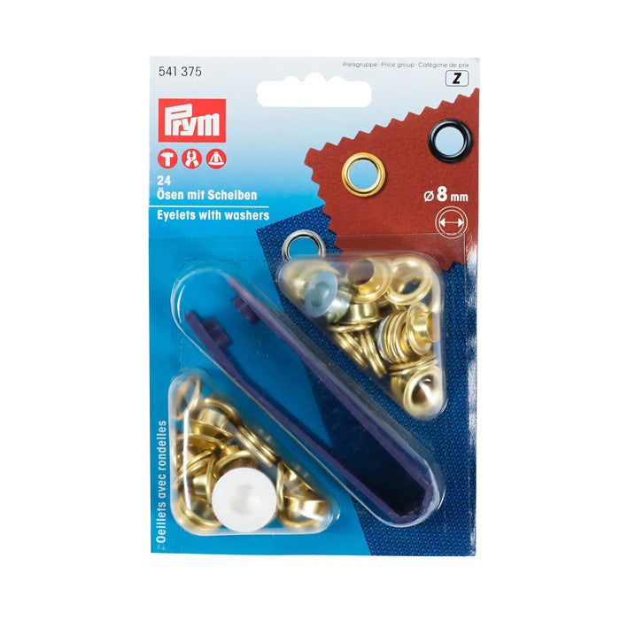 *-- PRESALE--* Eyelets with washers 8 mm gold with tools 24pc