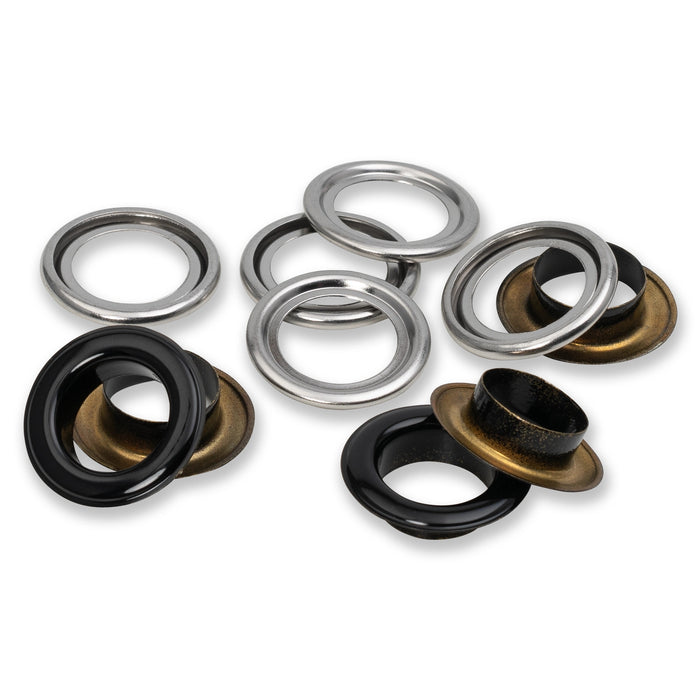 *-- PRESALE--* Eyelets with washers 14 mm black 15pc