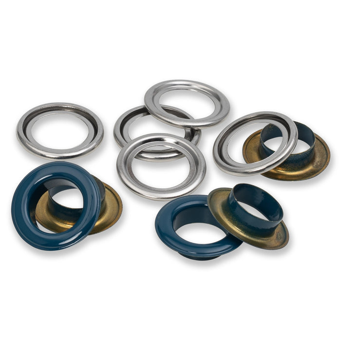 *-- PRESALE--* Eyelets with washers 14 mm navy blue 15pc