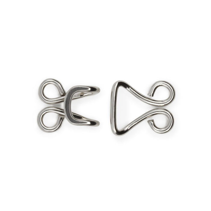 Coat Hooks & Eyes, 4 pc, Nickel