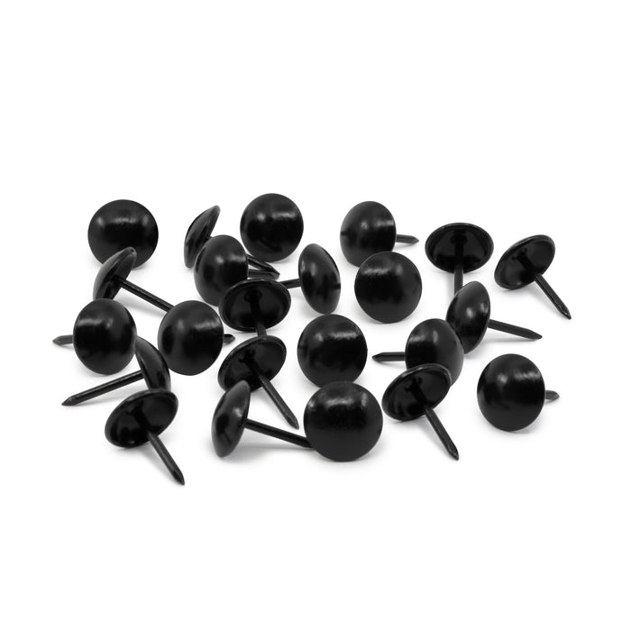 7/16" Smooth Decorative Nails, Black, 24 pc