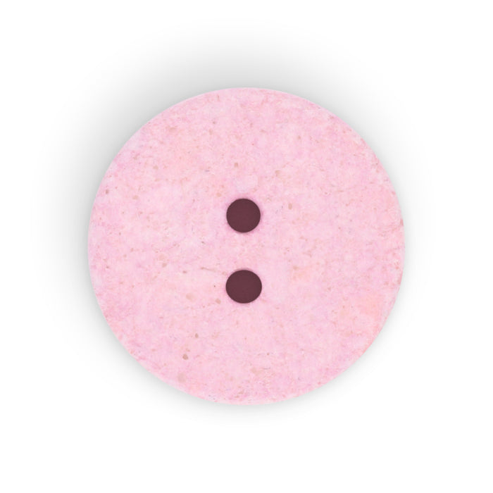 Recycled Cotton Round Button, 18mm, Light Pink, 3 pc