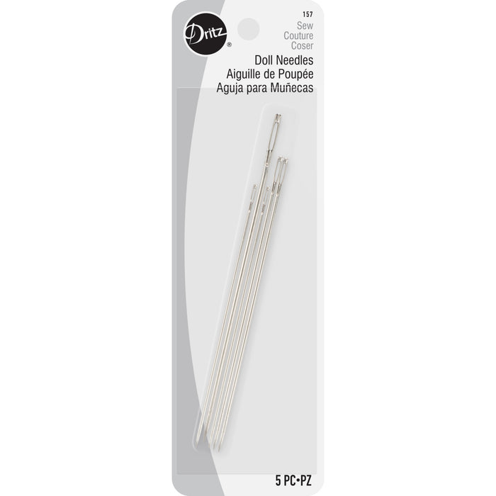 Doll Hand Needles, Assorted Sizes, 5 pc