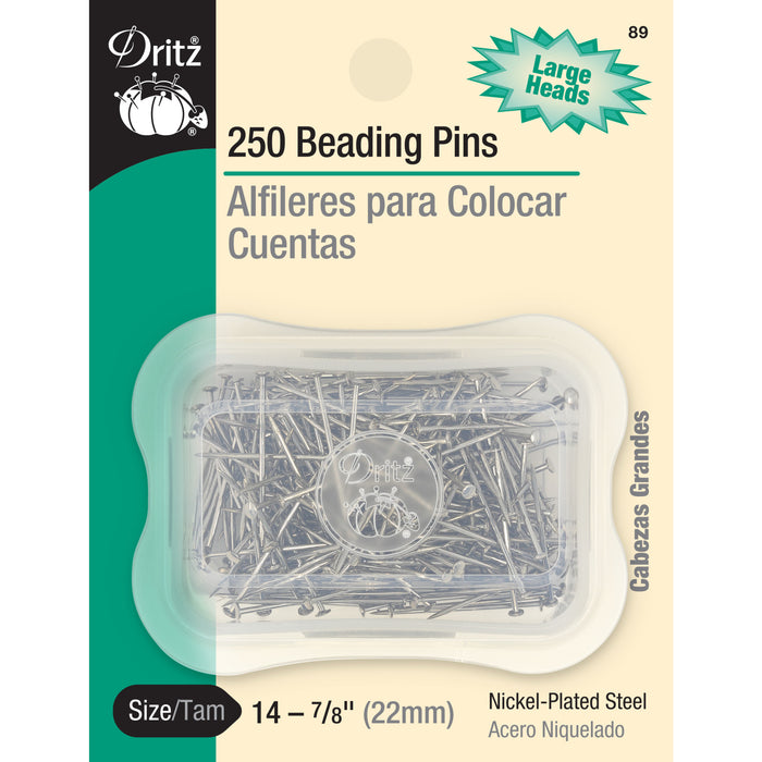 7/8" Beading Pins, Nickel, 250 pc