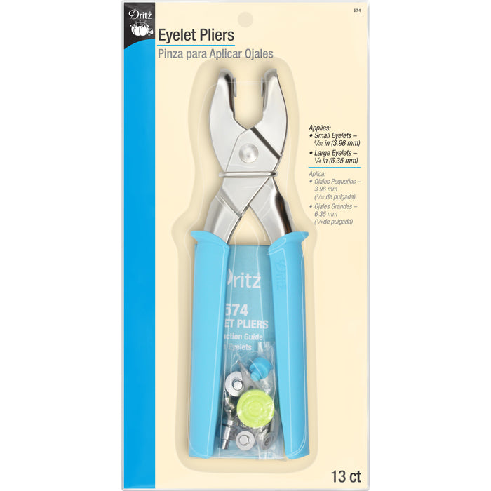 Eyelet Pliers for 5/32" & 1/4" Eyelets, Turquoise