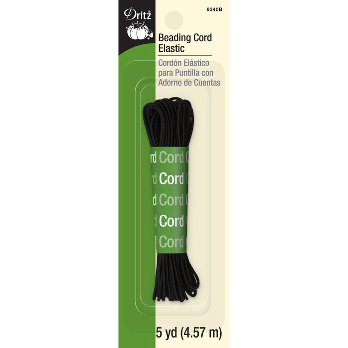 Beading Cord Elastic, Black, 5 yd