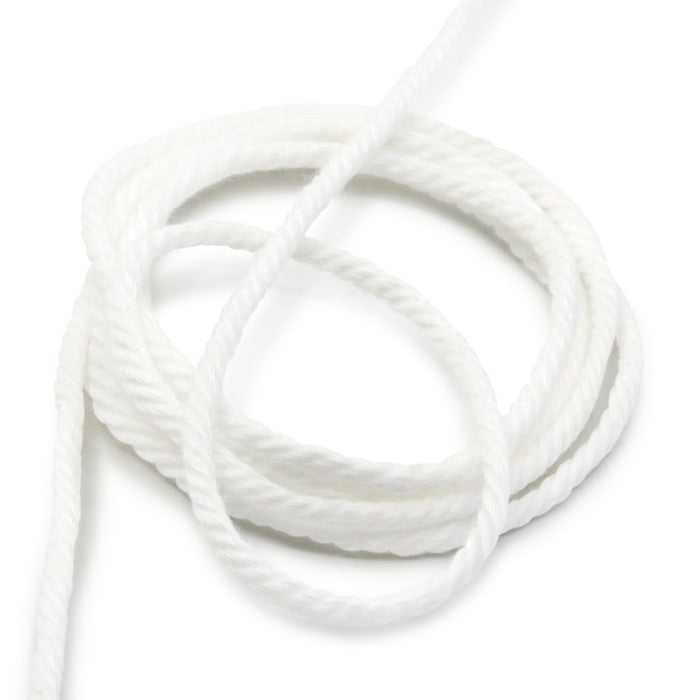 3/32" Cable Cord, White, 10 yd