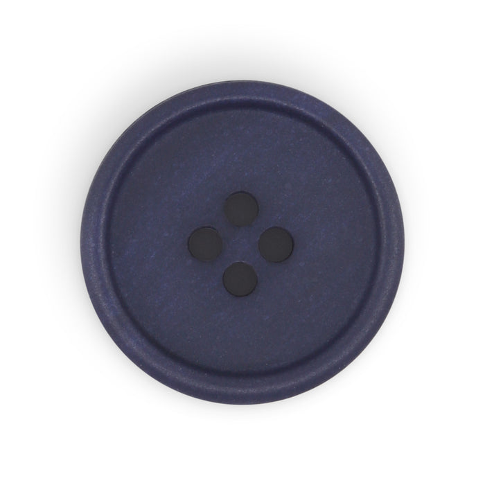 Recycled Paper Round Button, 23mm, Dark Blue, 2 pc