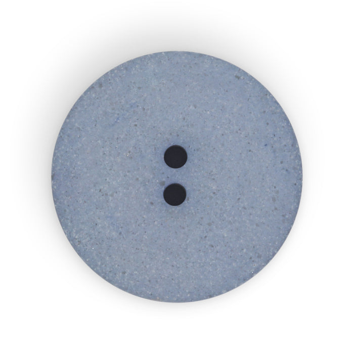 Recycled Hemp Geometric Round Button, 20mm, Light Blue, 3 pc