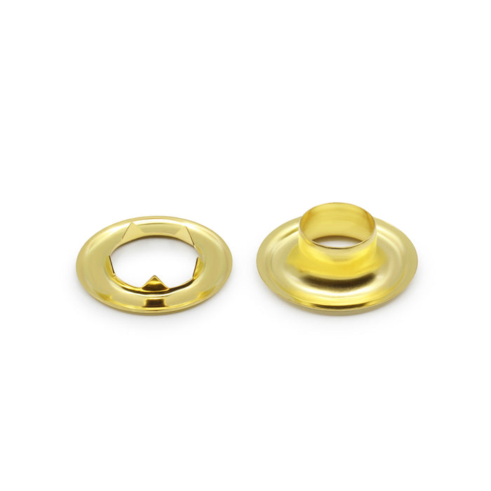 7/16" Extra-Large Eyelets, 10 Sets, Brass