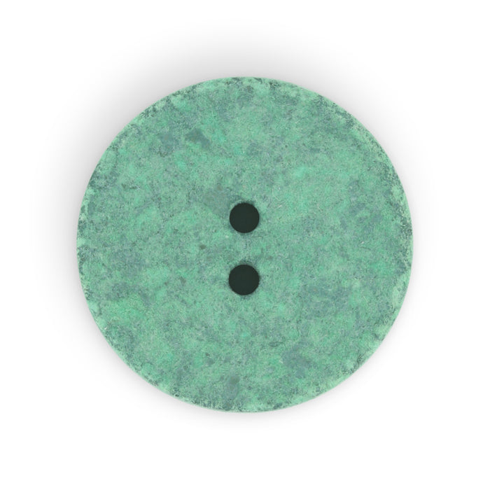 Recycled Cotton Round Button, 23mm, Dark Green, 2 pc