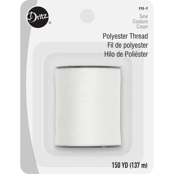 Polyester Thread, White, 150 yd