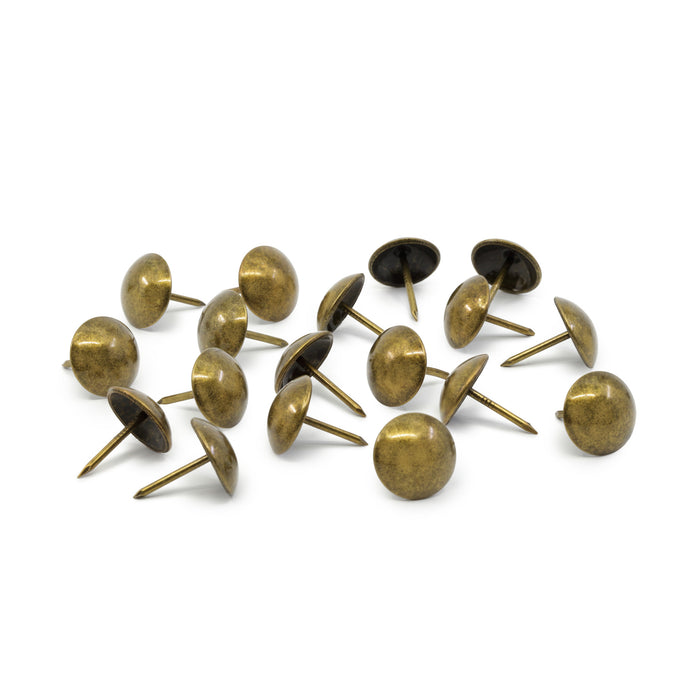 5/8" Smooth Decorative Nails, Antique Brass, 18 pc