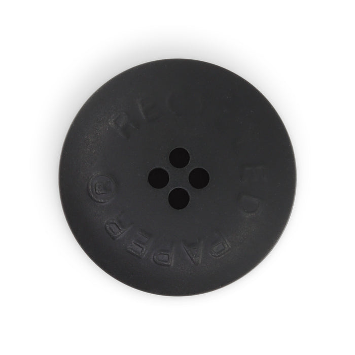 Recycled Paper Round Button, 28mm, Black