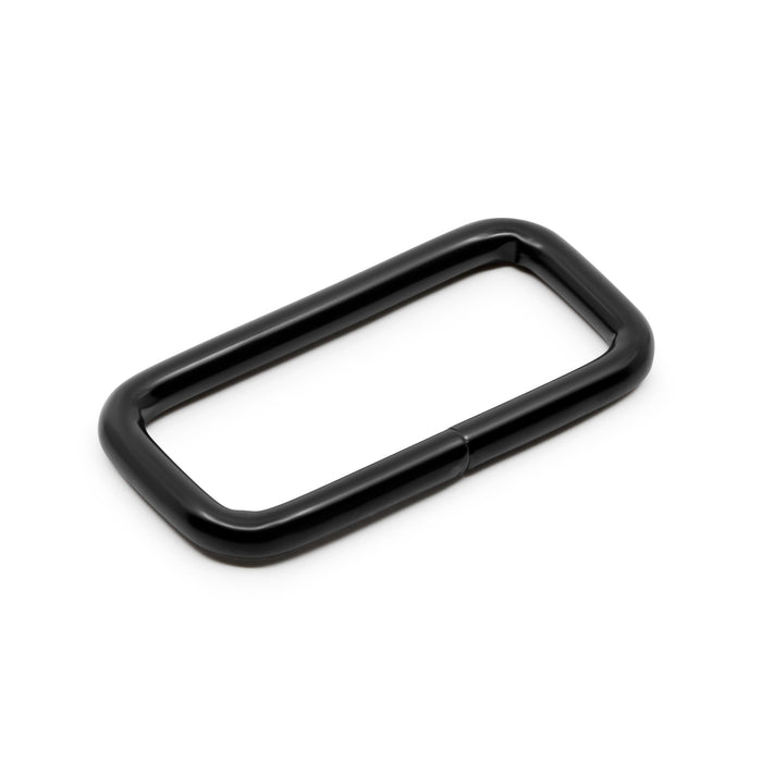 1-1/2" Rectangle Rings, Black, 2 pc