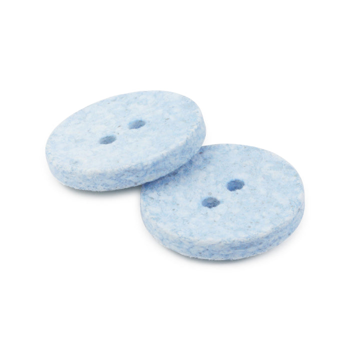 Recycled Cotton Round Button, 18mm, Light Blue, 3 pc