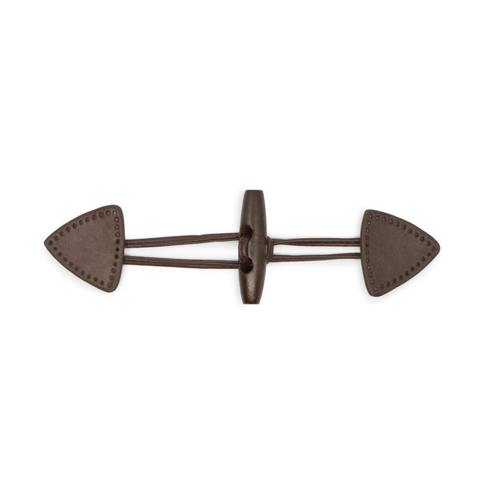 Sew-On Toggle, 1 pc, Brown