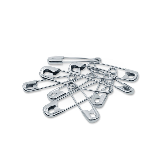 Safety Pins, Assorted Sizes, Nickel, 50 pc