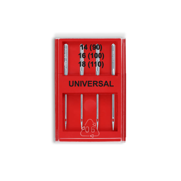 Universal Machine Needles, Assorted Sizes, 4 pc