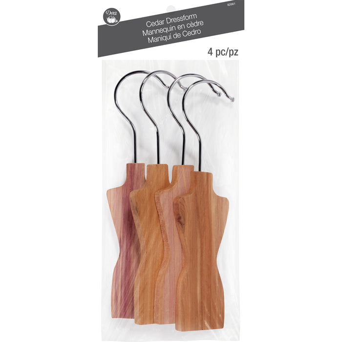 Cedar Dressform Hangers, 4 pc