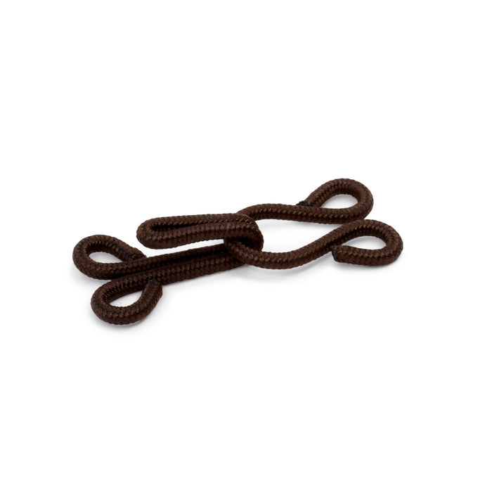 Covered Hooks & Eyes, 2 pc, Brown