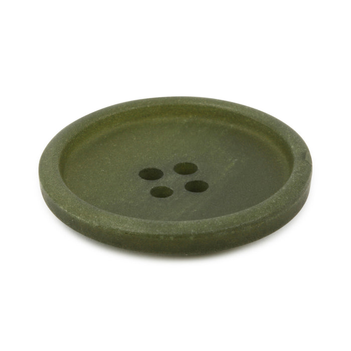 Recycled Paper Round Button, 28mm, Dark Olive