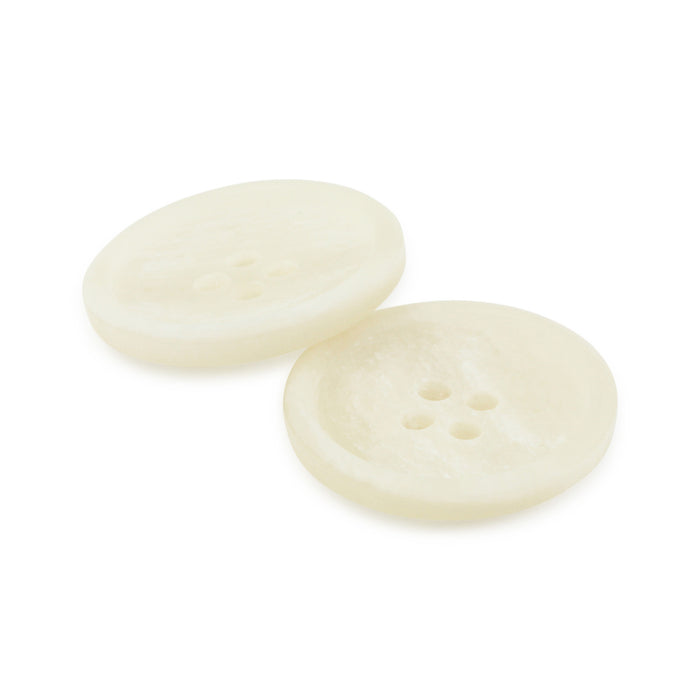 Recycled Paper Round Button, 23mm, Natural, 2 pc