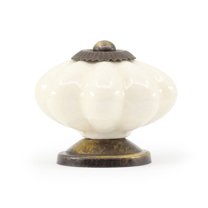 Ceramic Scallop Knob, Cream