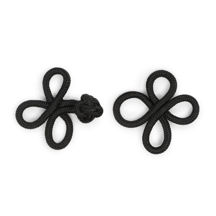 4" Frog Closure Set, Black