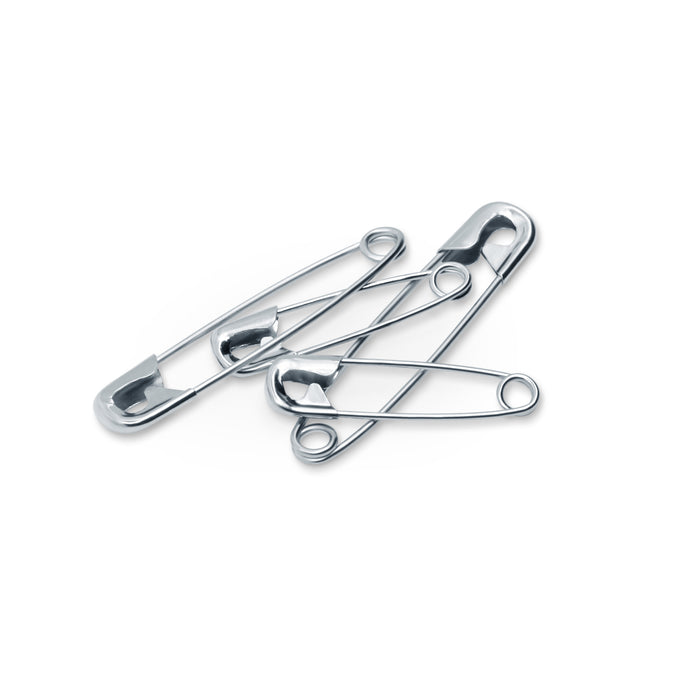 Safety Pins, Assorted Sizes, Nickel, 10 pc