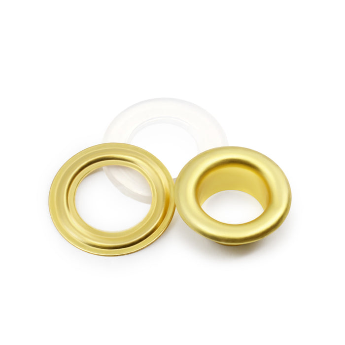 1/4" 2-Part Eyelets & Tools, 15 Sets, Matte Gold