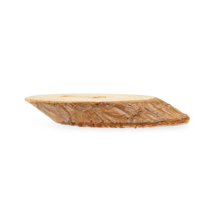 Sustainable Wood Grain Oval Button, 50mm, Light Brown