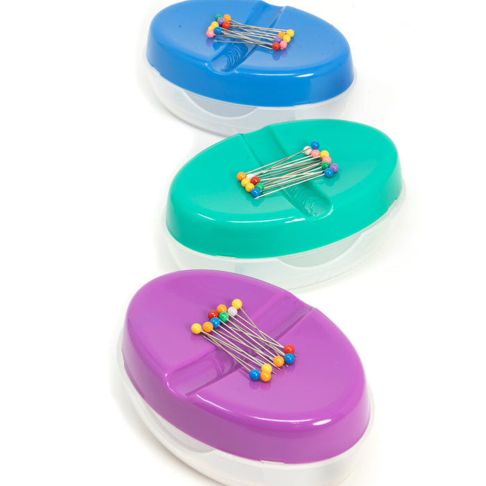 Ultimate Magnetic Pin Caddy with Ball Pins, Assorted Colors, 1 Caddy, 15 Ball Pins