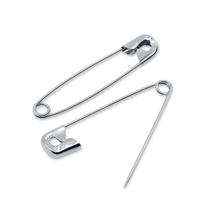 2" Quilters Safety Pins, Nickel, 40 pc