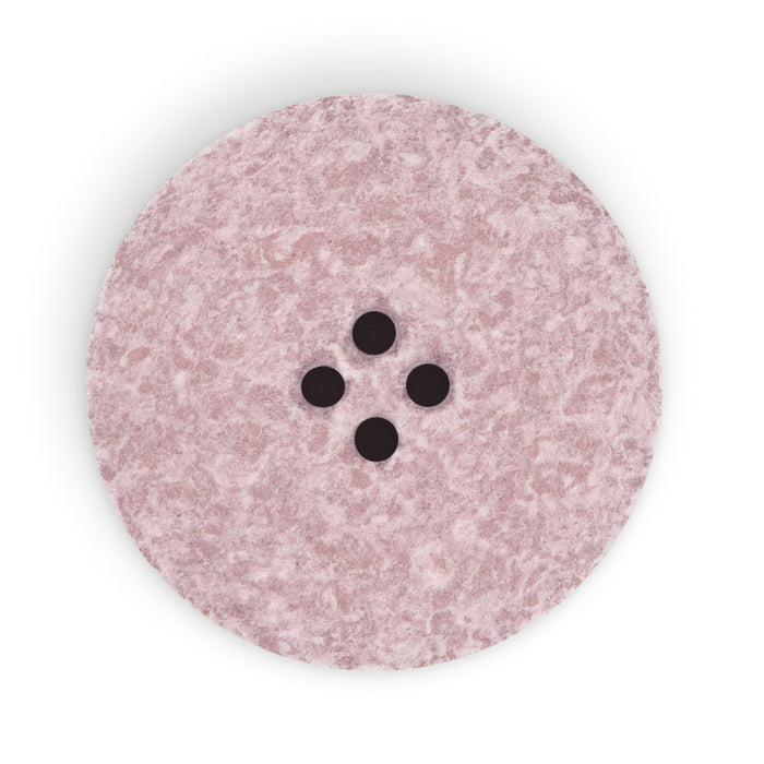 Recycled Cotton Round Stitch Button, 30mm, Mauve