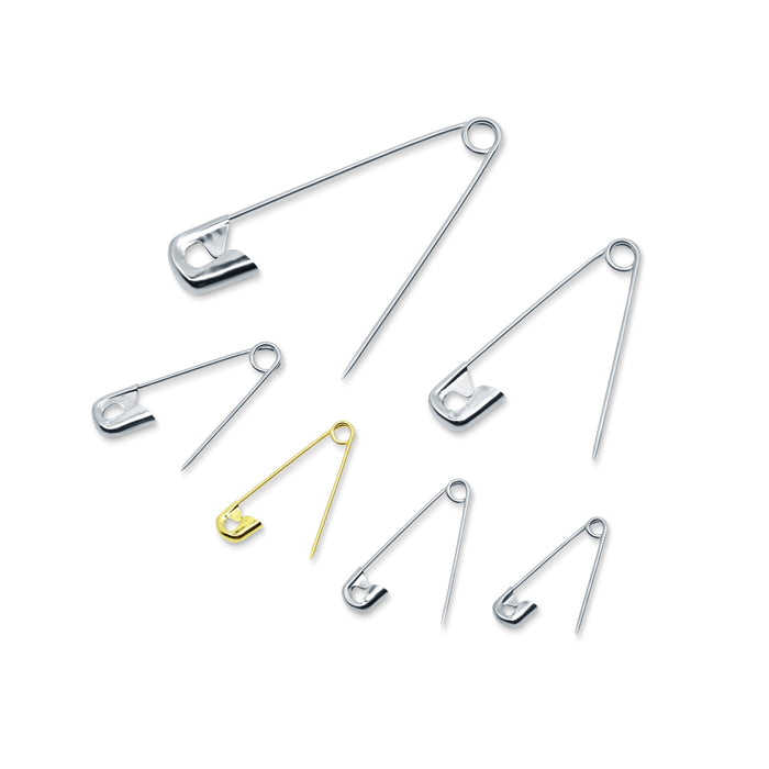 Safety Pins & Storage Box, Assorted Sizes, 100 pc